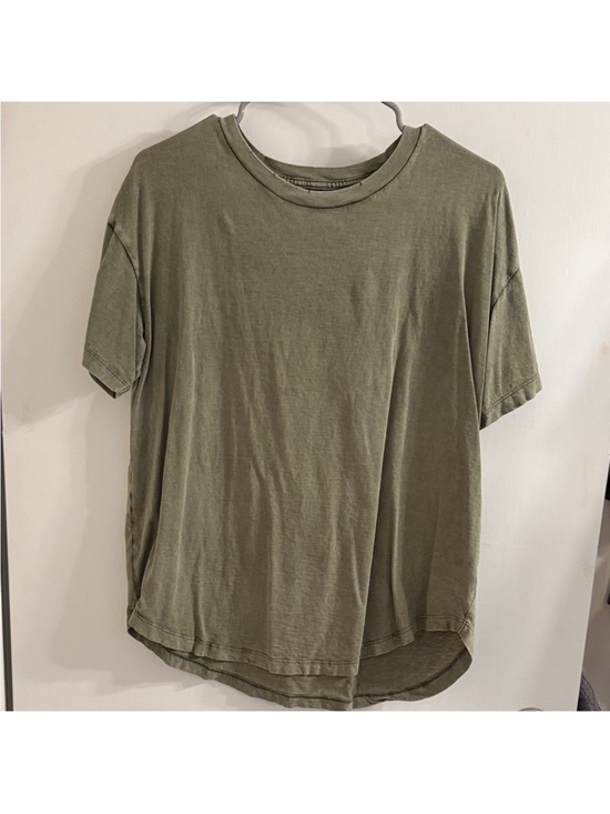 aerie Tops - aerie Olive Green Crew Neck Tee